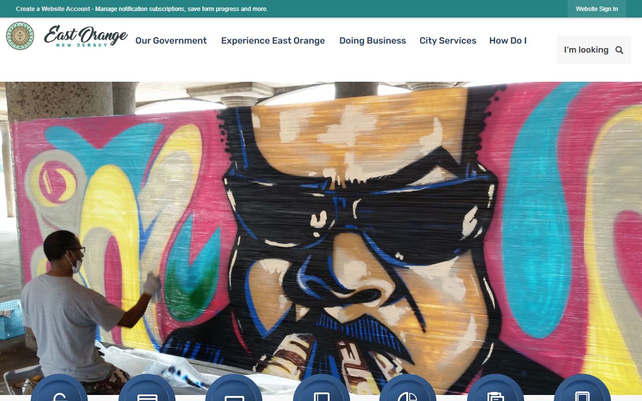 East Orange city homepage for background check information