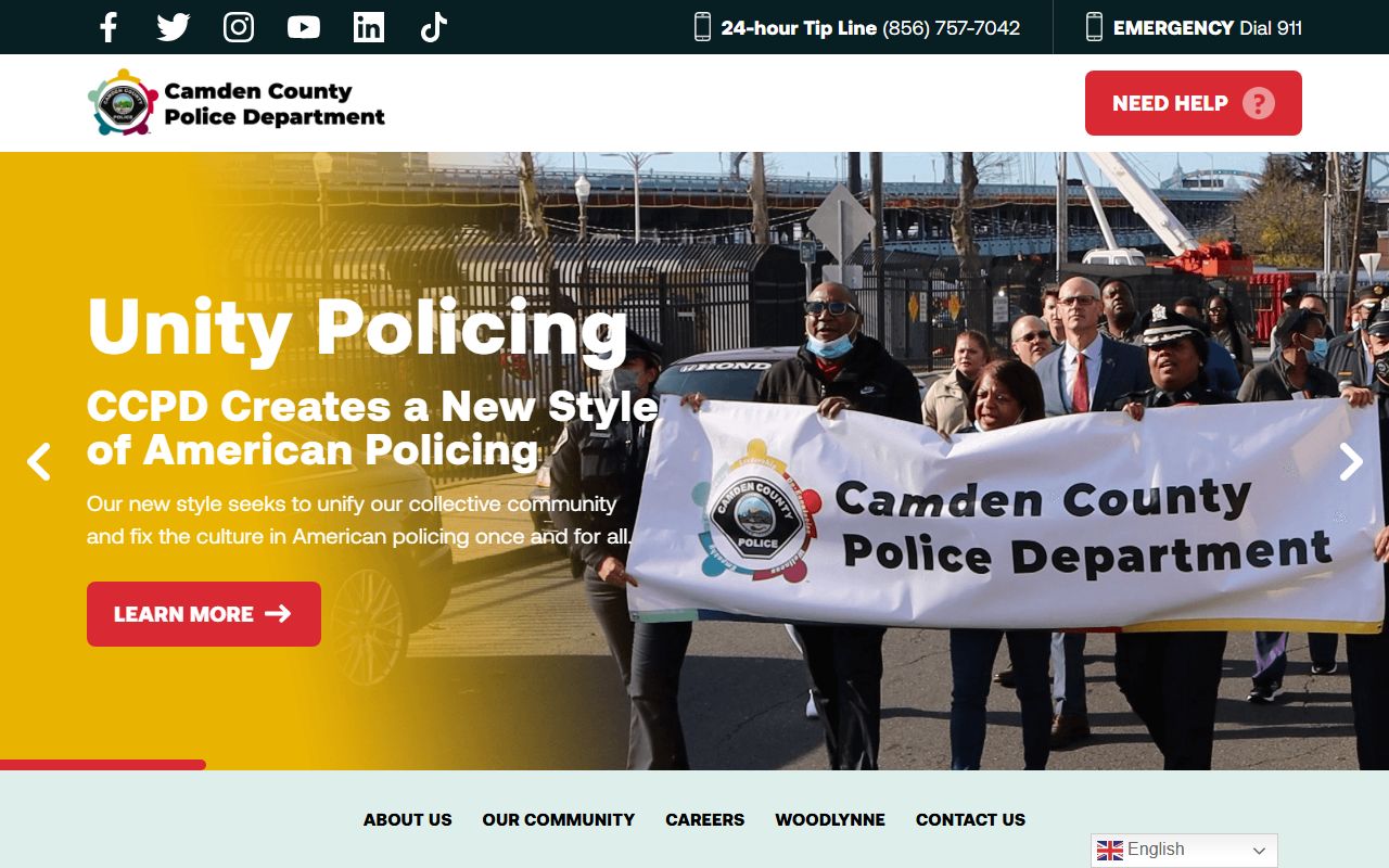 Camden County police department background check resources