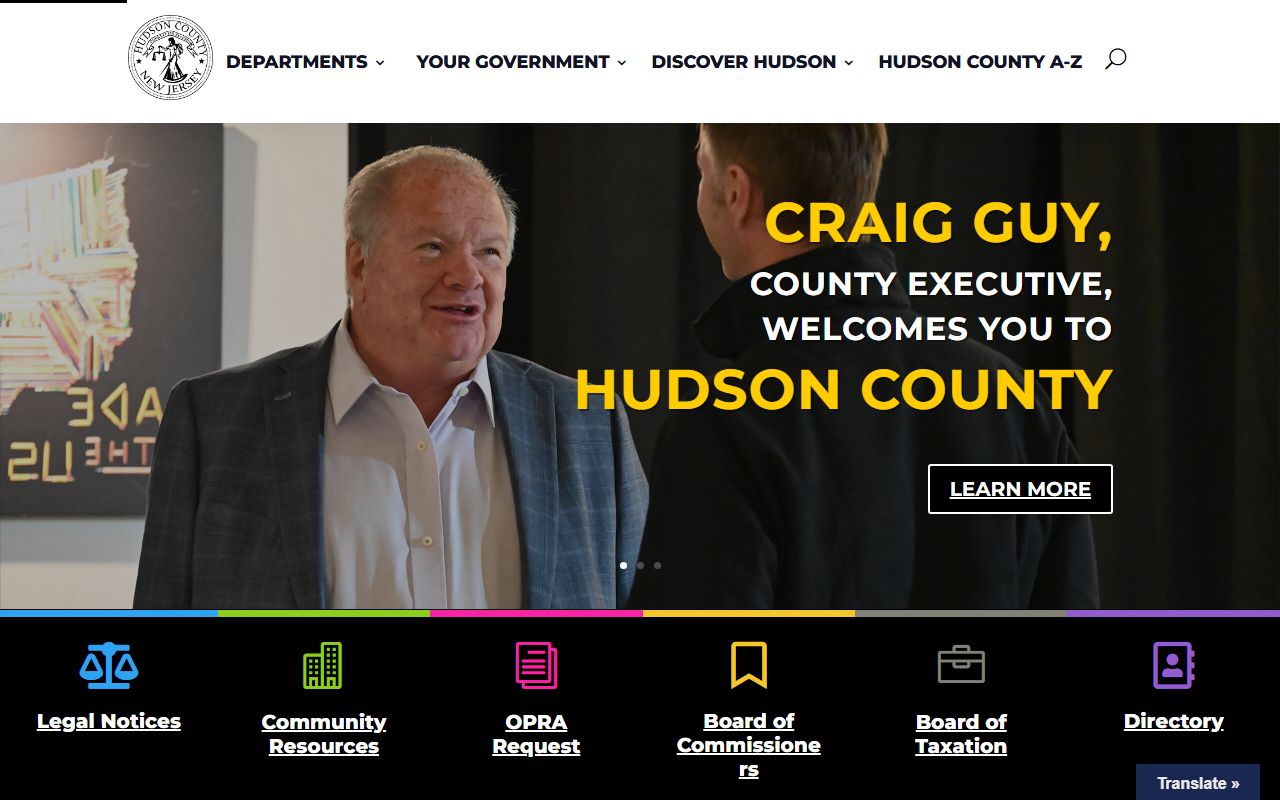 Hudson County government site for background check resources
